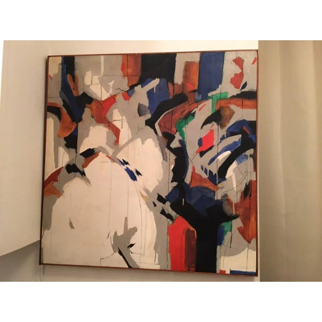 Mid-Century Modern 1970s Alec Murphy Modern Colorful Abstract Painting For Sale - Image 3 of 10