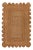 Natural Color Jute Scallop Handmade Rug - 6'x9' For Sale