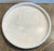 Stylish Currey & Company Modern Round White Marble Freya Tray, showroom floor sample