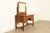 Mission Limbert Style Antique Mission Oak Arts & Crafts Vanity or Dressing Table With Mirror, Circa 1910 For Sale - Image 3 of 14