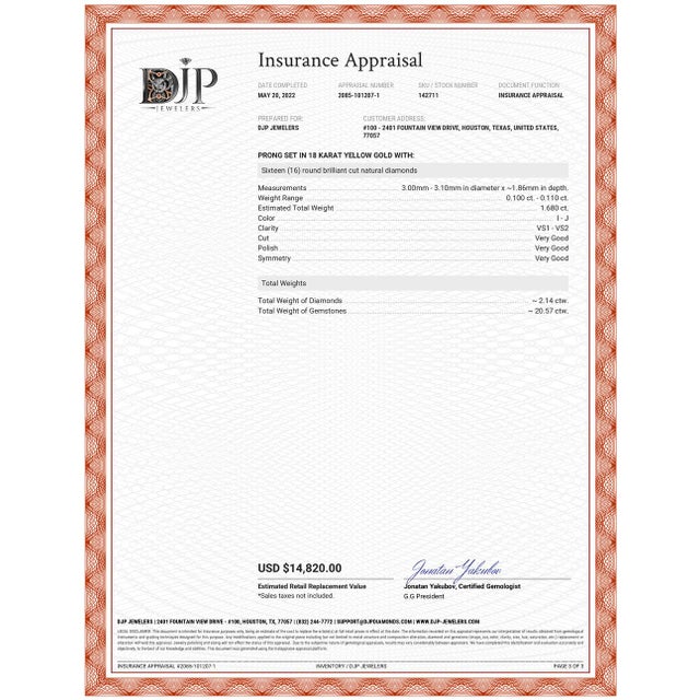 18k Yellow Gold Amethyst & Diamond Cocktail Ring Size 10 For Sale - Image 10 of 10