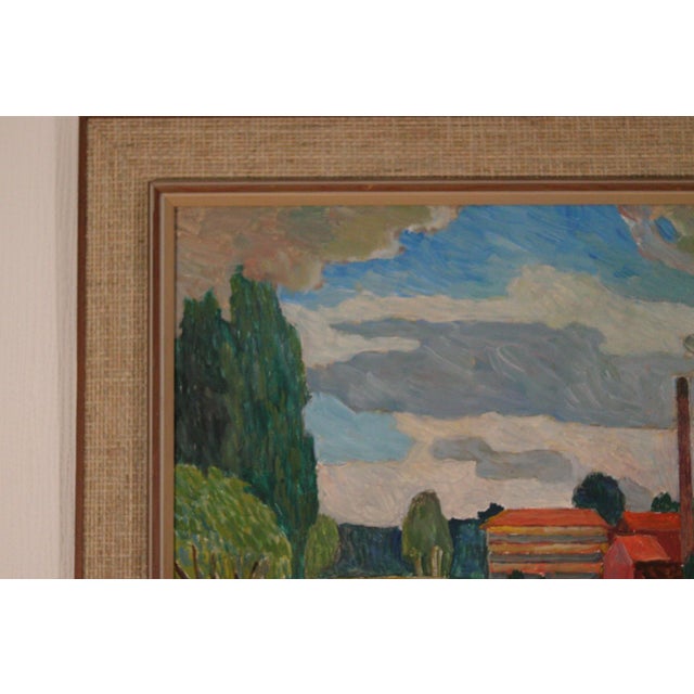 John Carlson, Motif from Sundbyberg, 1975, Oil on Panel, Framed For Sale - Image 7 of 18