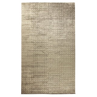 Modern Terra Beige and Brown Hand-Knotted Wool Rug by Doris Leslie Blau For Sale