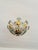 1970s Vintage Italian Hand-Painted Sage Green Glass & Brass Floral Flush Mount Chandelier For Sale - Image 5 of 18