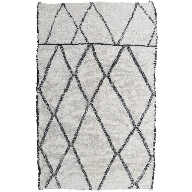 Off-white Late 20th Century Vintage Moroccan Rug - 10'7'' X 6'6'' For Sale - Image 8 of 8
