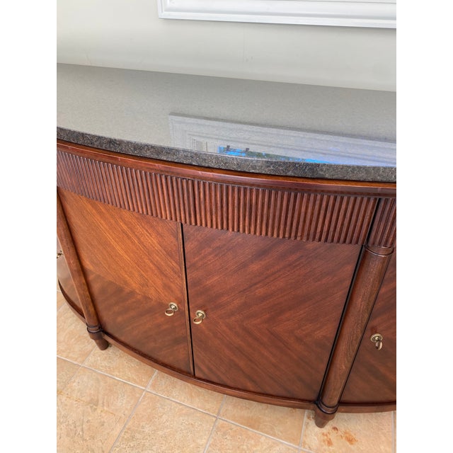 Brown Traditional Bernhardt Wooden Buffet With Mirror For Sale - Image 8 of 18