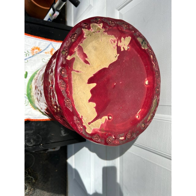 Ceramic Early 20th Century Roseville Umbrella Stand For Sale - Image 7 of 7