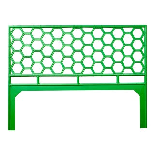 Honeycomb Headboard King - Bright Green For Sale