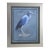 Bird Blue Heron Portrait Style Audubon Minimalism Americana Gray Navy Original Painting Cleo Plowden For Sale