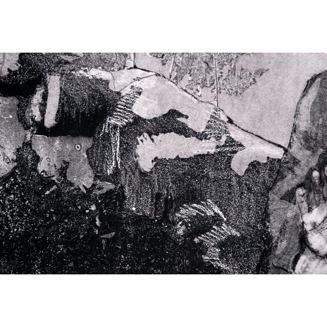 Crow and Man - Abstracted Etching in Ink on Paper by Claudette McElroy For Sale - Image 10 of 11