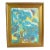 Original Contemporary Modern Abstract Marbleized Art Painting W/ Antiqued Gold Wood Frame For Sale