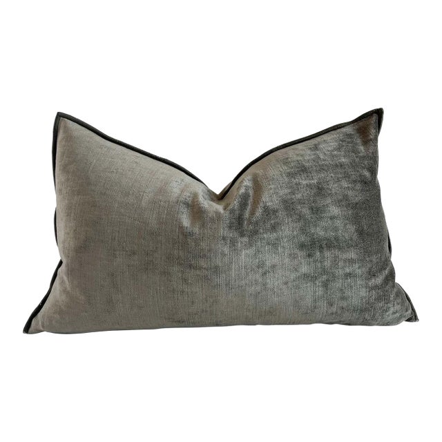 Royal Velvet Lumbar Pillow With Insert For Sale