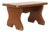 Low French Rustic Church Stool in Terracotta Painted Wood, 1890s For Sale