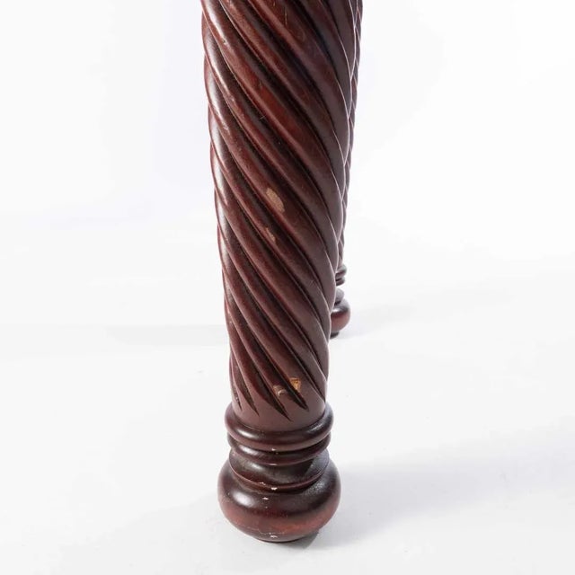 Late 20th Century Contemporary Cherry Server With Rope Turned Legs For Sale - Image 9 of 12