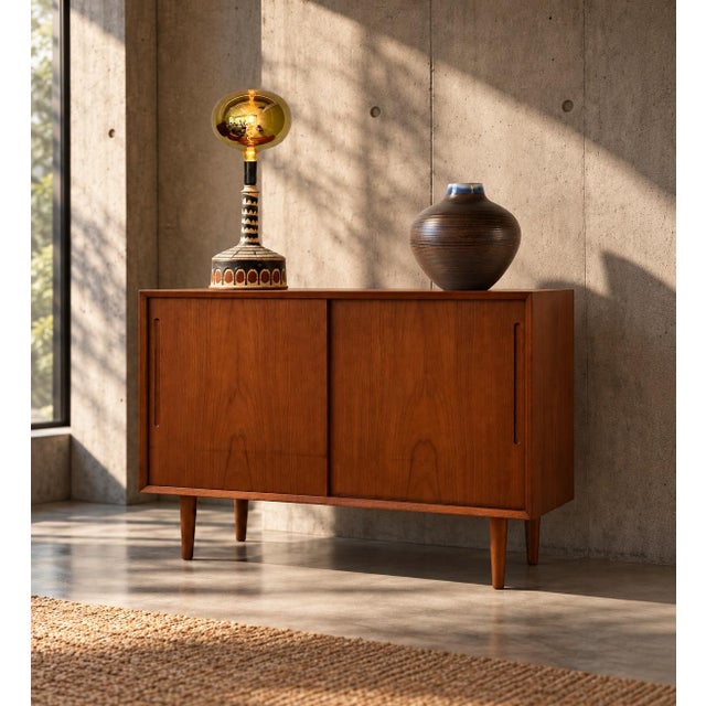 Beige Glazed Stoneware Table Lamp by Jette Hellerøe for Axella, 1960s For Sale - Image 8 of 9