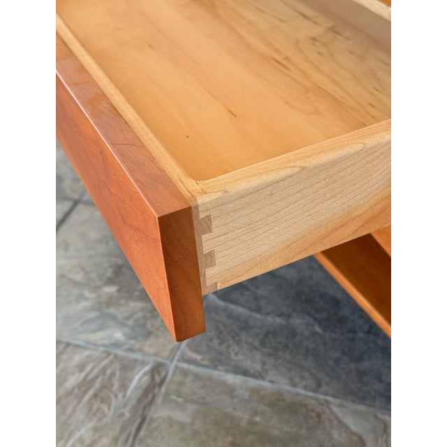 Wood Simply Amish Aspen Large Open Sideboard For Sale - Image 7 of 13