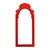 Mid 20th Century Mid 20th Century Red Faux Turtle Shell Bordered Tole Mirror For Sale - Image 5 of 6