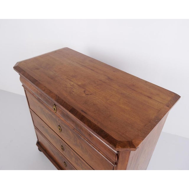 Mahogany Chest of Drawers with Four Drawers, 1880s For Sale - Image 6 of 12