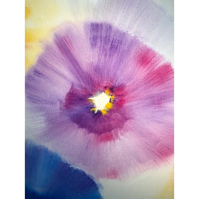 Blue 1980s Starburst Painting by Carmichael, Framed For Sale - Image 8 of 10