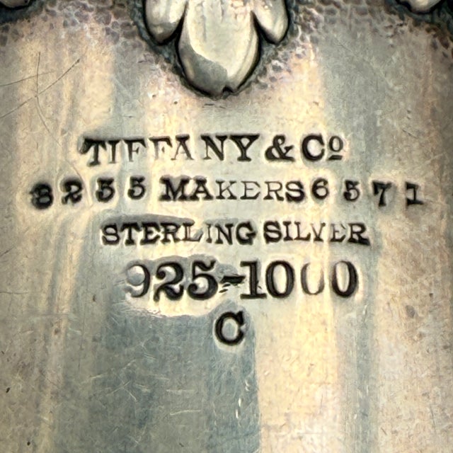 Antique Repoussé Frisiertisch Set in Sterling Silber from Tiffany & Co., 1890s, Set of 7 For Sale - Image 4 of 18