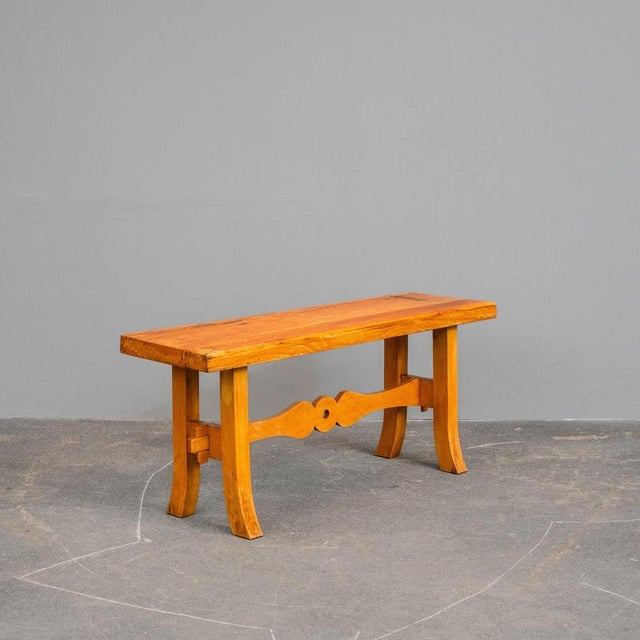 Biedermeier Style Bench in Beech Wood, Early 20th Century For Sale - Image 14 of 14