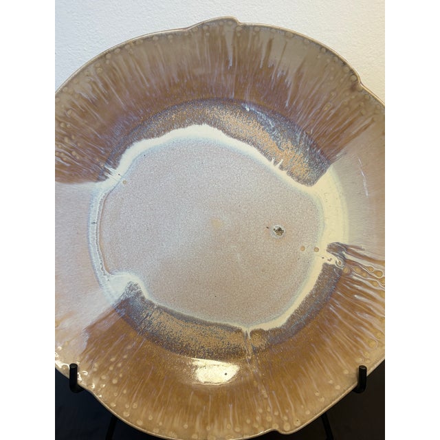 Mid 20th Century Mid-Century Modern Jacques Garnier Large Iridescent Platter, Signed For Sale - Image 4 of 10