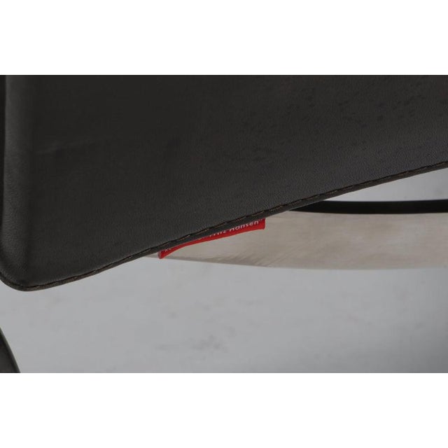 Black PK22 Lounge Chair in Full Grain Aniline Leather by Poul Kjærholm for Fritz Hansen, 1970s For Sale - Image 8 of 9