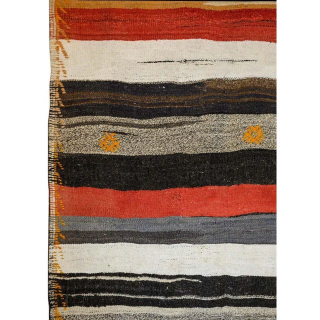 Mid Century Konya Kilim Runner For Sale In Chicago - Image 6 of 11