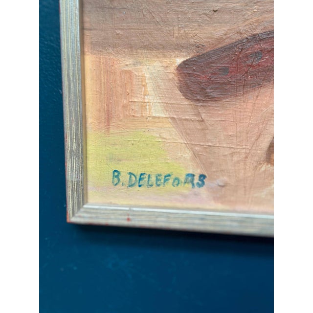 Bengt Delefors, Breakfast, 1950s, Oil on Canvas, Framed For Sale - Image 6 of 18