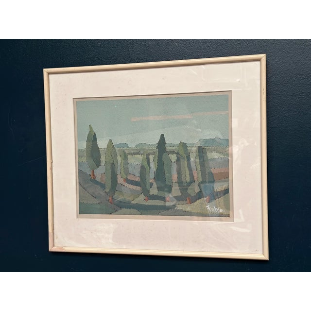 Gunnar Fohlin, Trees, 1960s, Oil on Paper, Framed For Sale - Image 10 of 18