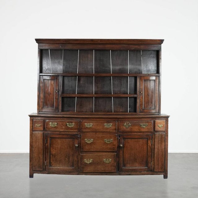 Large Antique English Oak Cupboard, 1700s For Sale - Image 17 of 17