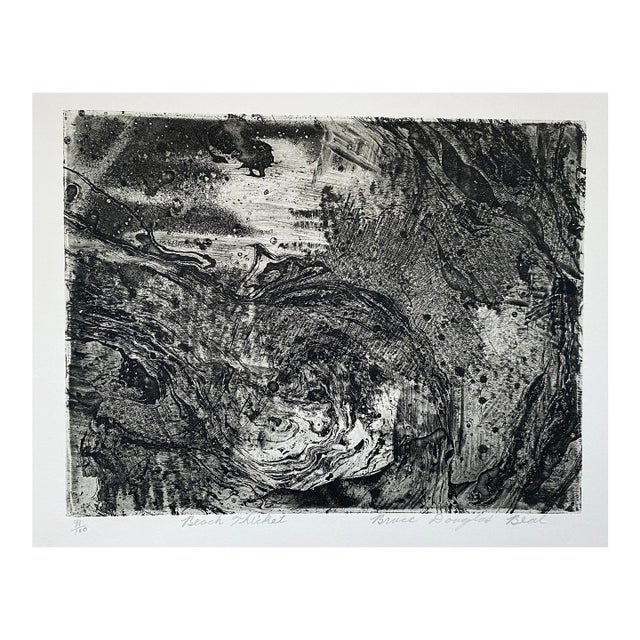 1970s Bruce Douglas Beal Beach Thicket Etching For Sale