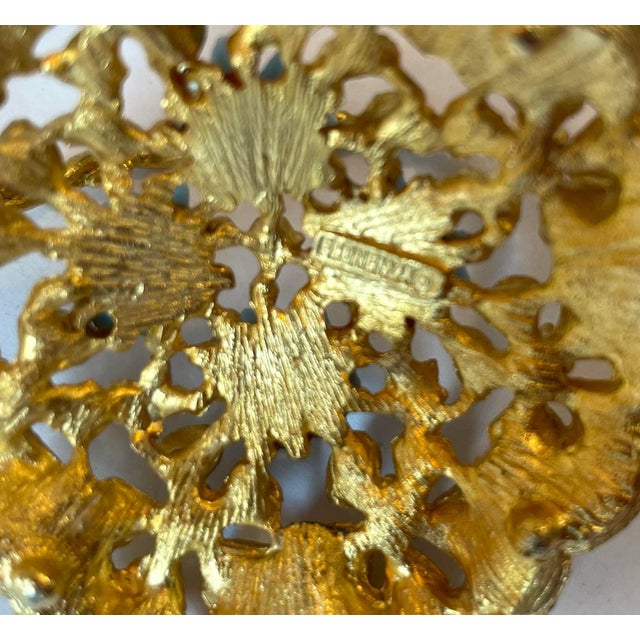 Vintage Firenza Gold Metal Trinket Box For Sale In Dallas - Image 6 of 7