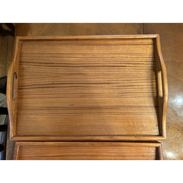 1960s Vintage Teak Nesting Trays by Dolphin- Set of 3 For Sale - Image 5 of 7