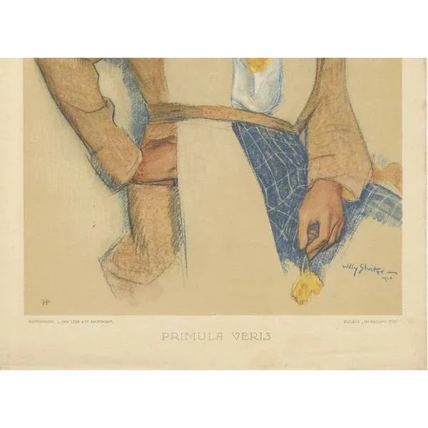 1920s Portrait “Primula Veris” – Lithograph by Willy Sluiter for Haagsche Post Description: Striking portrait of a young...