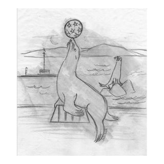 1930s Helen Malta Seal Drawing For Sale