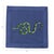 Serpent Cotton Sateen Cocktail Napkins in Blue, Set of 4 For Sale - Image 4 of 6