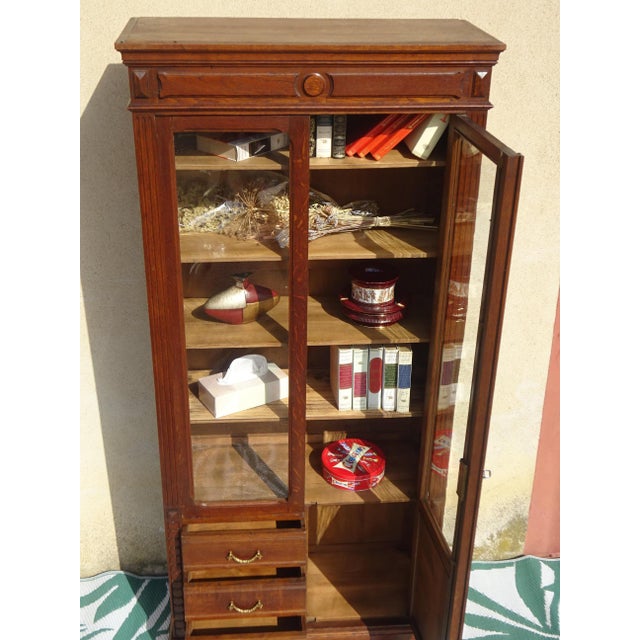 Vintage Oak and Glass Display Case, 1930s For Sale - Image 18 of 18