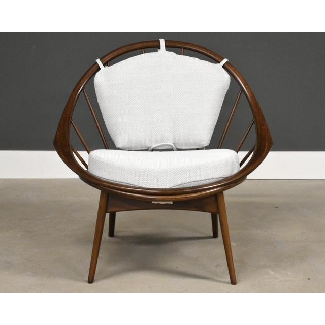 1960s Refinished Ib Kofod Larsen for Selig Hoop Chair For Sale In Boston - Image 6 of 10