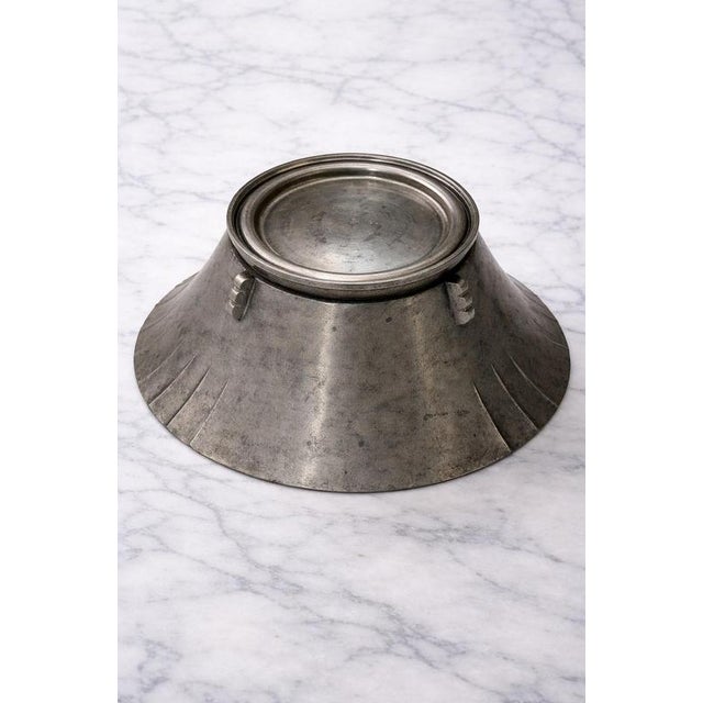 Swedish Art Deco Pewter Bowl attributed to Sylvia Stave for C.G. Hallberg, 1934 For Sale - Image 6 of 8