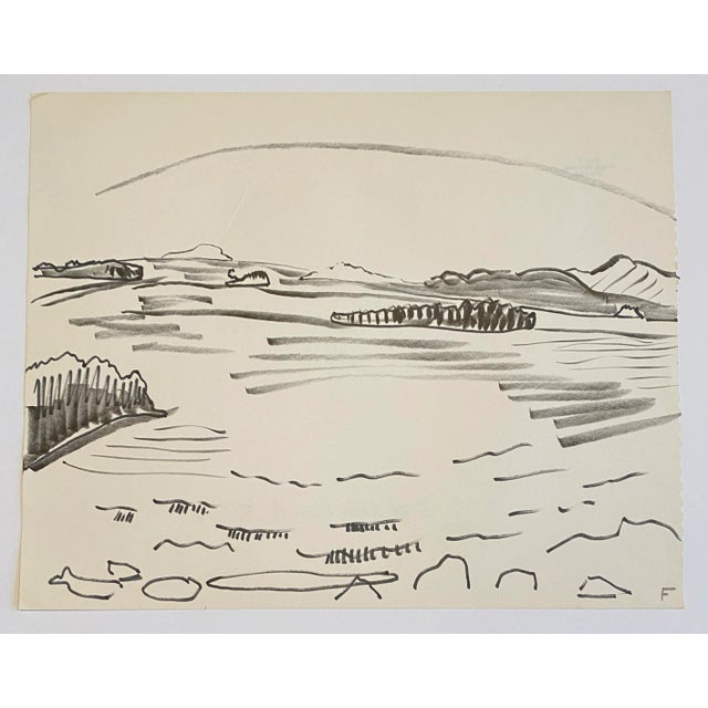 South Hero / White's Beach VT drawing by Vermont artist Frank Wallace (1915/18-2003). Wallace was born in Toledo, Ohio and...