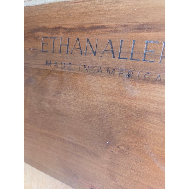 1990s Ethan Allen Legacy Bookcase Cabinet Hutch Display Breakfront Shelf For Sale - Image 16 of 16