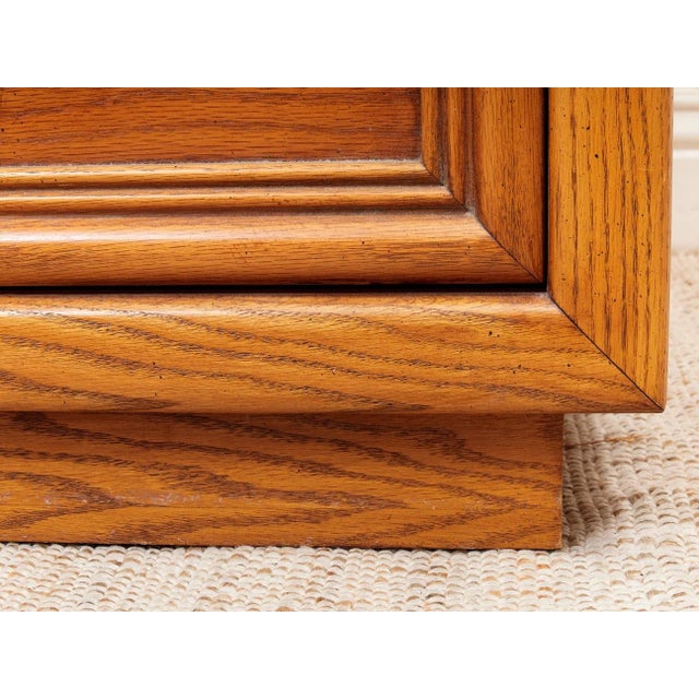 Pair of Boho Two Drawer Oak Nightstands For Sale - Image 10 of 12