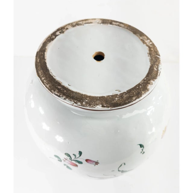 French Faience Majolica Floral Decorated Vase For Sale - Image 12 of 13