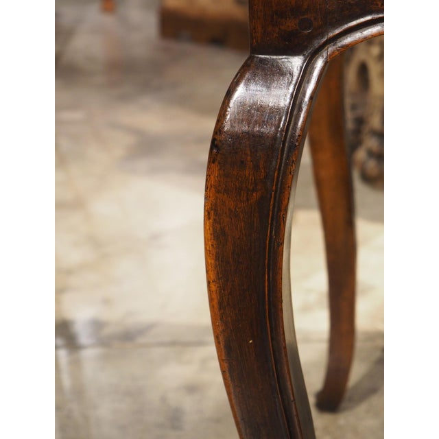 French Louis XV Walnut Wood Table a Jeux Game or Side Table, Circa 1750 For Sale - Image 17 of 18