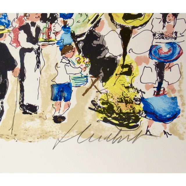 Urbain Huchet Paris, Place Du Tertre C. 1980 Reproduction Print For Sale - Image 4 of 5