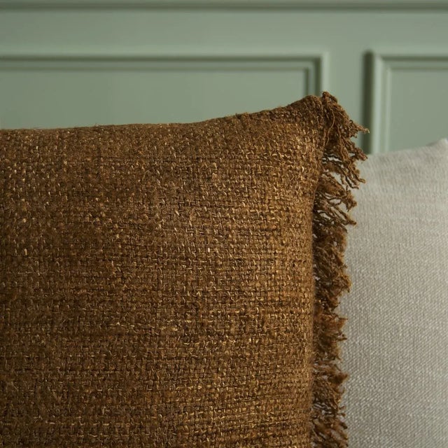 Transform your living space with the Lumiza Pillow in a warm rust color. Crafted with a cotton cover and filled with...