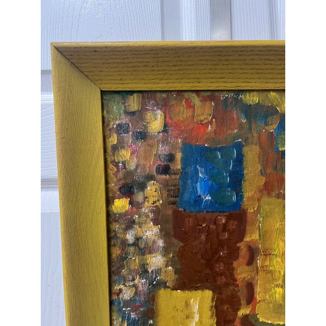 Mid-Century Modern Original Patricia Maxwell Abstract Painting on Canvas. For Sale - Image 3 of 10