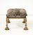 Gold 1950's Brass and Crushed Velvet French Ottoman For Sale - Image 8 of 14