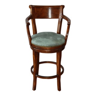 Woodbridge Furniture Santa Fe Arm Swivel Bar Stool For Sale